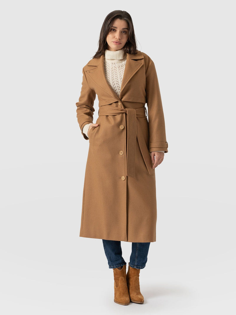 Odette Coat Camel - Women's Wool Coats | Saint + Sofia® USA