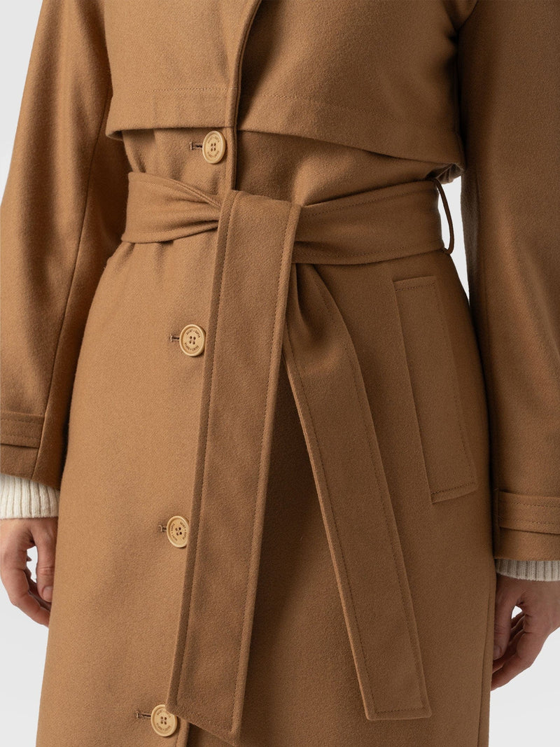 Odette Coat Camel - Women's Wool Coats | Saint + Sofia® USA