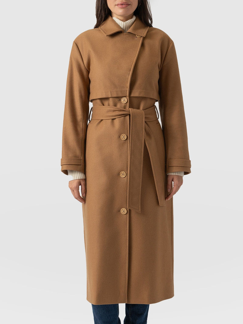 Odette Coat Camel - Women's Wool Coats | Saint + Sofia® USA