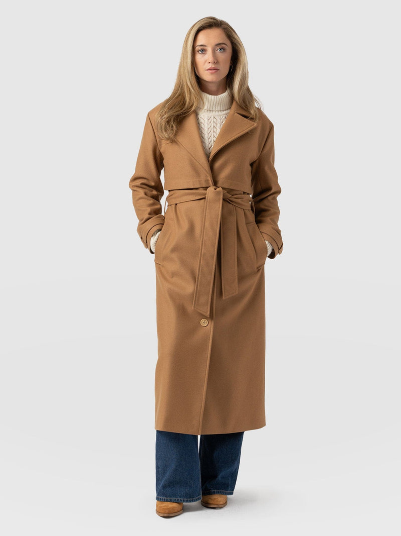 Odette Coat Camel - Women's Wool Coats | Saint + Sofia® USA