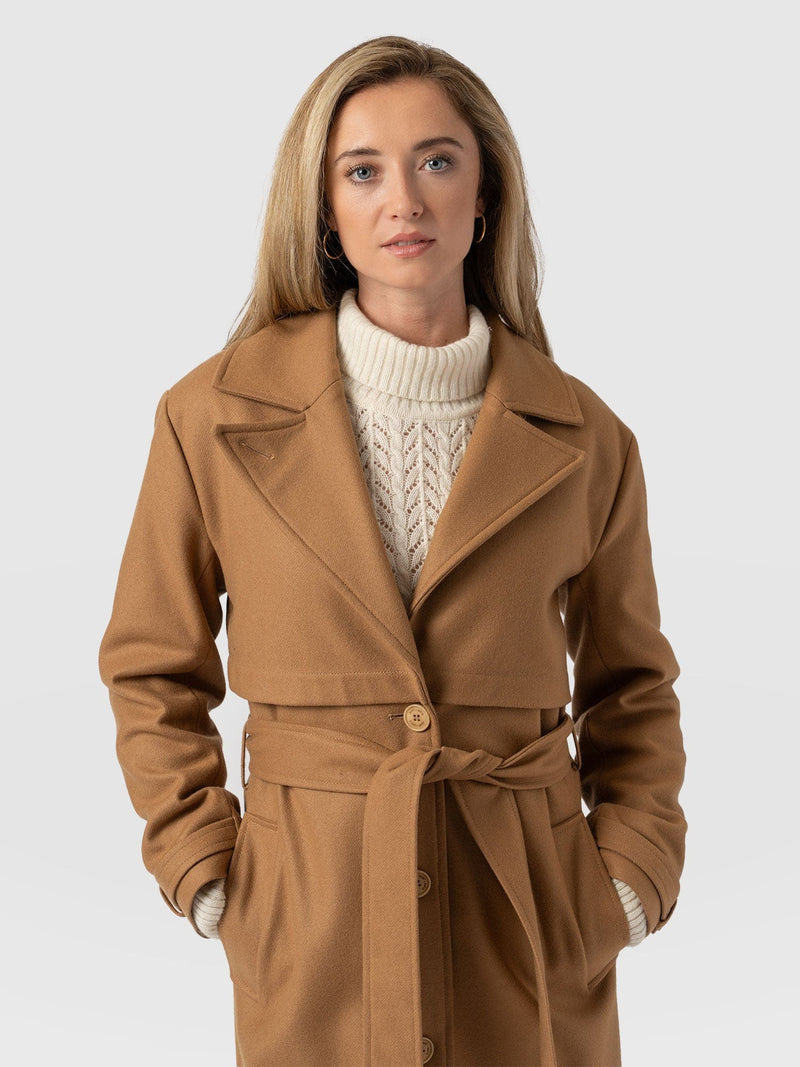 Odette Coat Camel - Women's Wool Coats | Saint + Sofia® USA