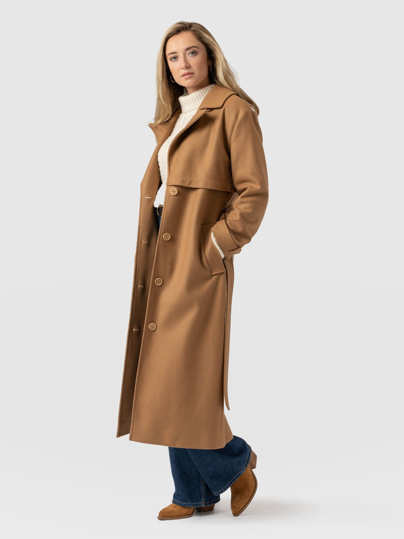 Odette Coat Camel - Women's Wool Coats | Saint + Sofia® USA