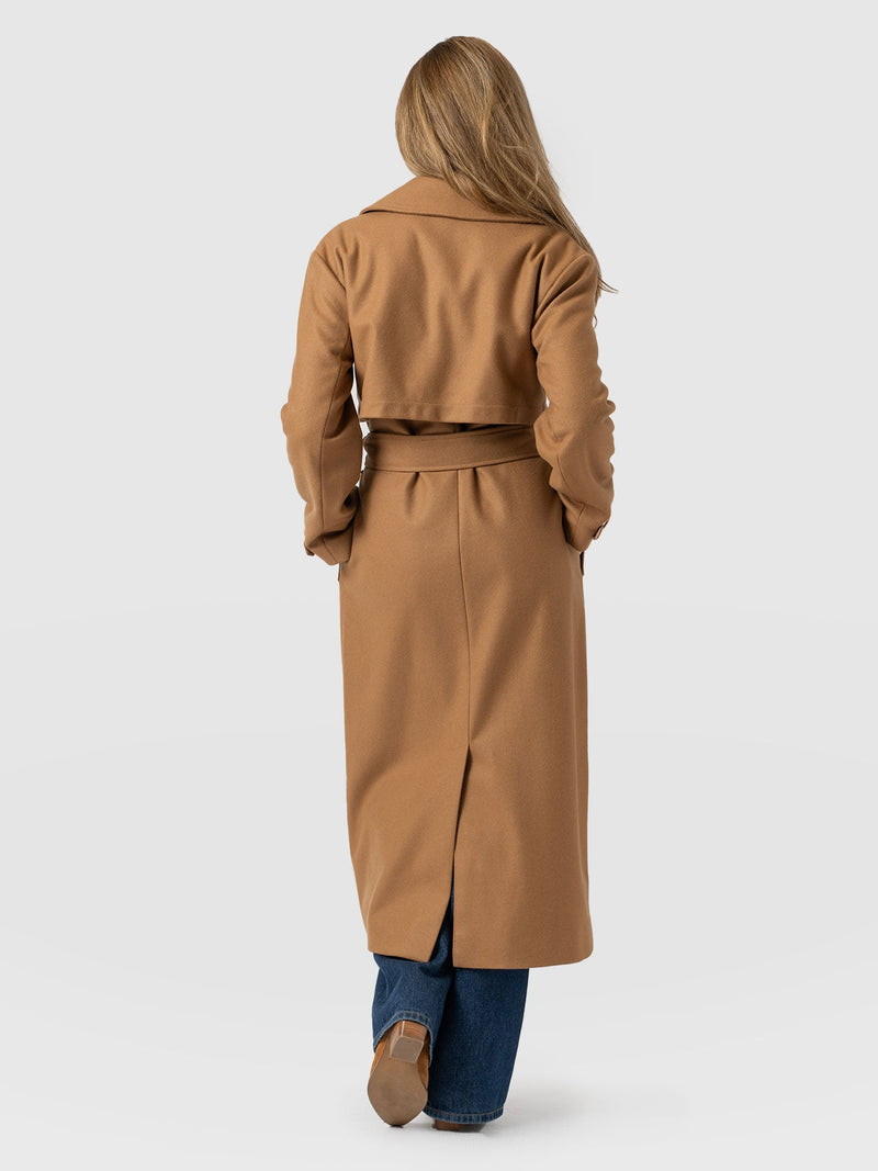 Odette Coat Camel - Women's Wool Coats | Saint + Sofia® USA