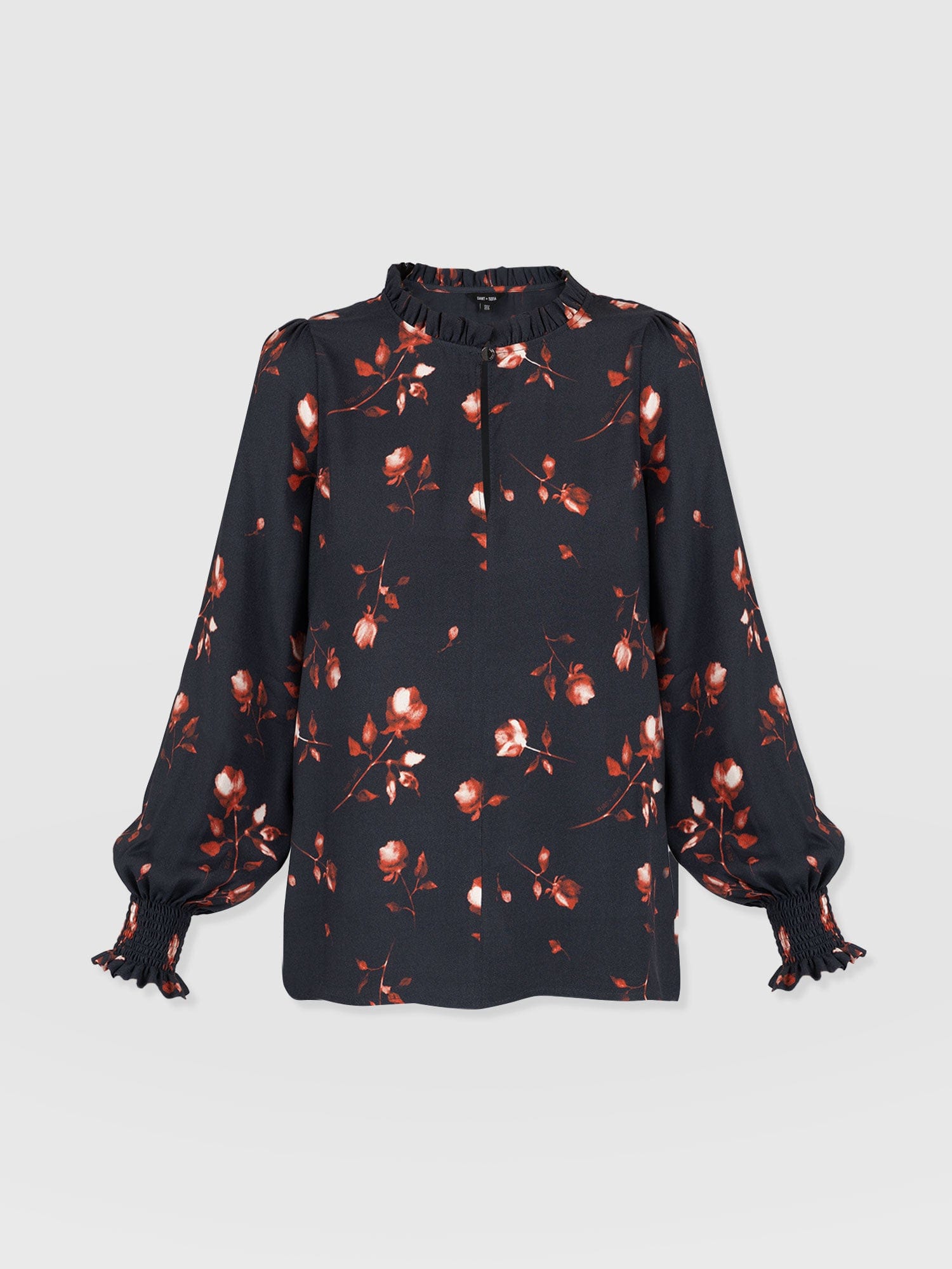 Olivia Blouse Dark Roses - Women's Blouses | Saint + Sofia® US