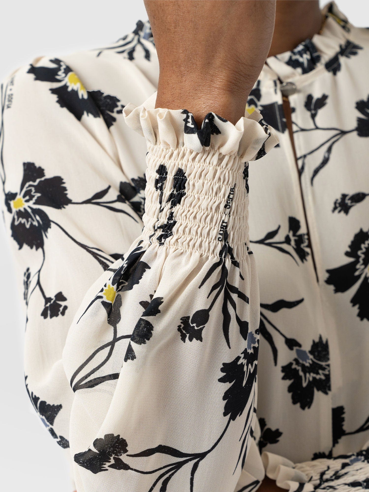 Olivia Blouse - White Spring Floral - Women's Blouses | Saint + Sofia® USA