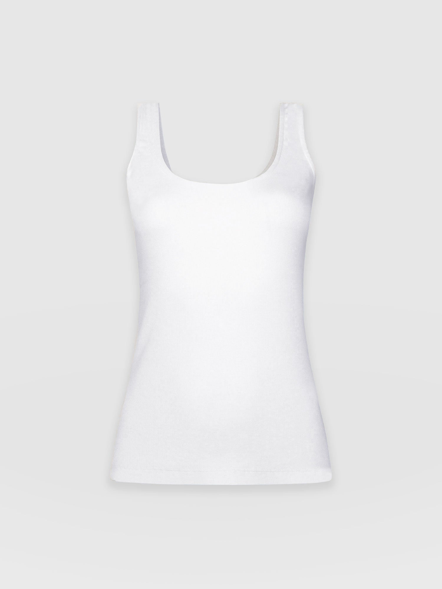 Olivia Rib Vest White - Women's Vests | Saint + Sofia® USA