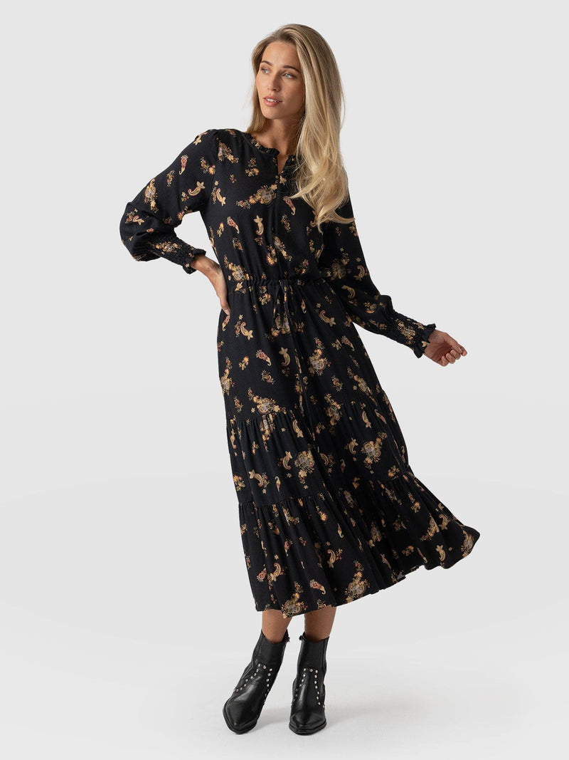 Olivia Zip Up Dress Highland Paisley - Women's Dresses | Saint + Sofia® USA