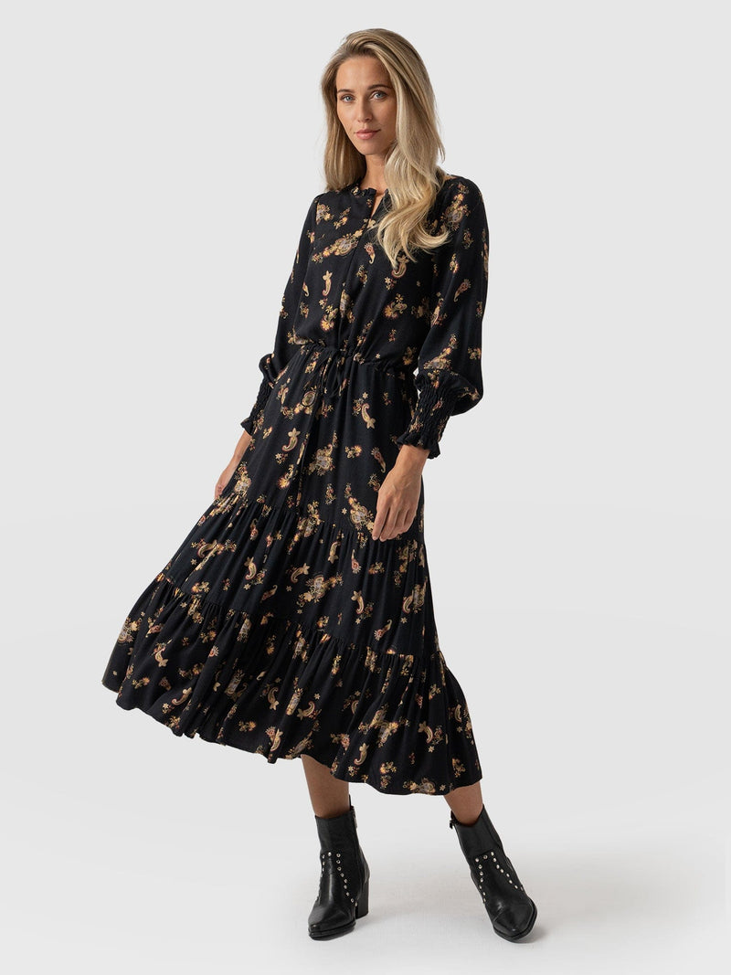 Olivia Zip Up Dress Highland Paisley - Women's Dresses | Saint + Sofia® USA