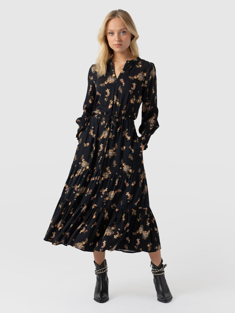 Olivia Zip Up Dress Highland Paisley - Women's Dresses | Saint + Sofia® USA