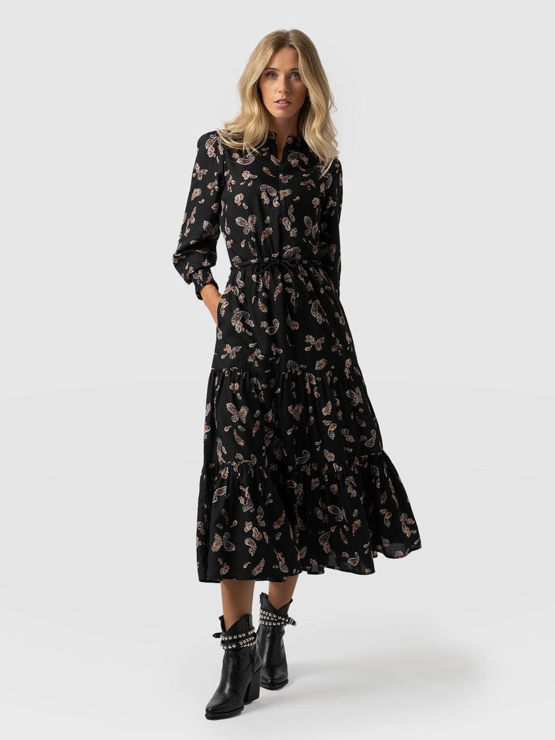 Olivia Zip Up Dress Kashmir Paisley - Women's Dresses | Saint + Sofia® USA