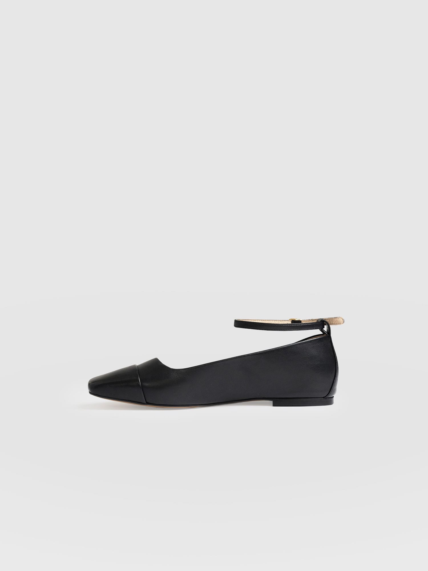 Ophelia Leather Ballerinas Black - Women's Shoes | Saint + Sofia® USA