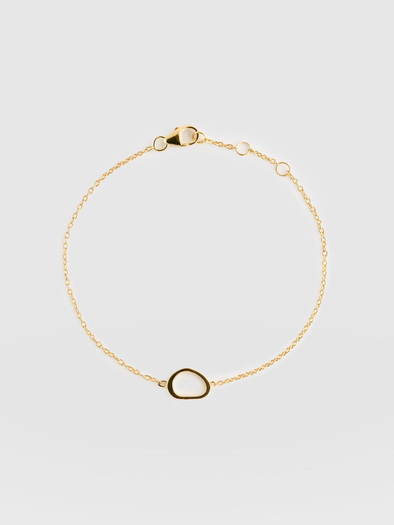 Organic Open Oval Bracelet Gold - Women's Jewellery | Saint + Sofia® USA
