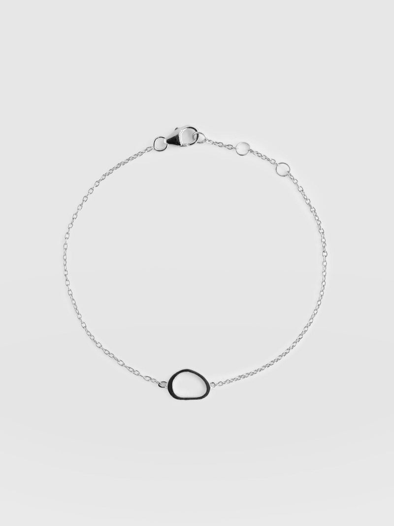 Organic Open Oval Bracelet Silver - Women's Jewellery | Saint + Sofia® USA