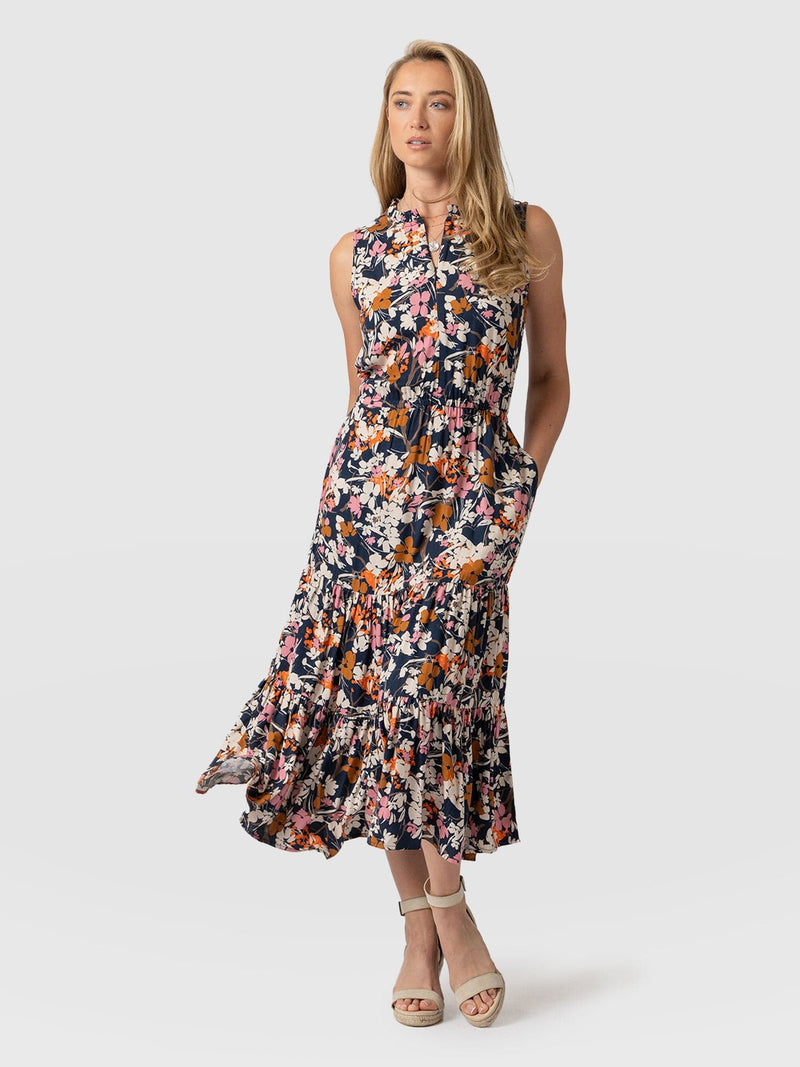 Orla Dress Navy Floral - Women's Dresses | Saint + Sofia® USAA