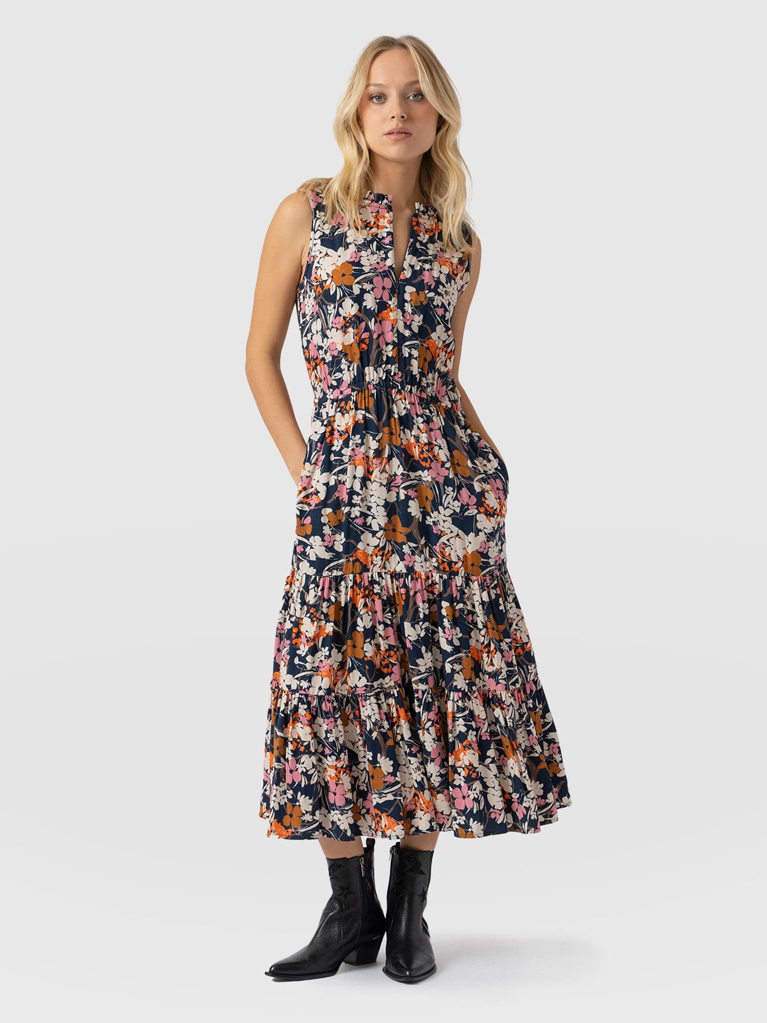 Orla Dress Navy Floral - Women's Dresses | Saint + Sofia® USAA