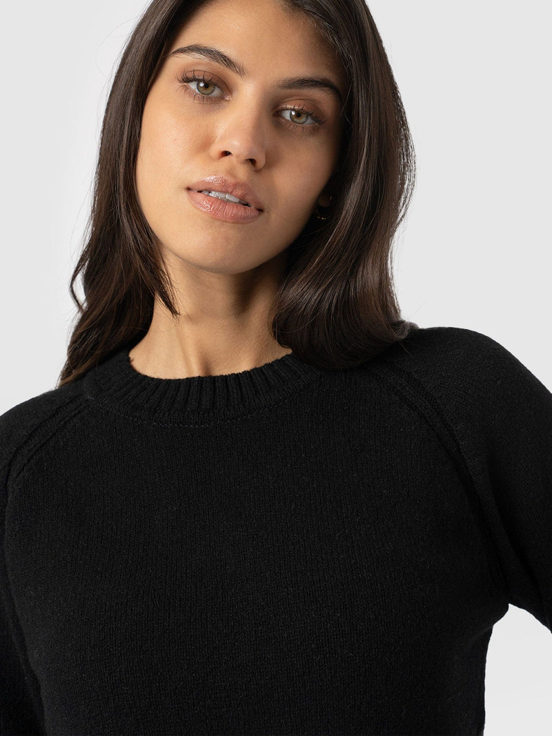 Oxford Cashmere Jumper - Black - Women's Sweaters | Saint + Sofia® USA