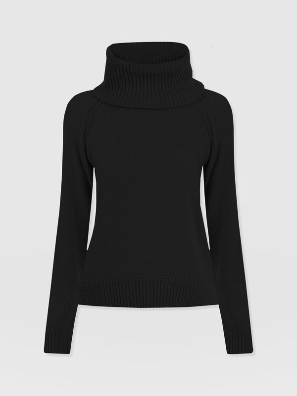 Oxford Cashmere Jumper - Black - Women's Sweaters | Saint + Sofia® USA