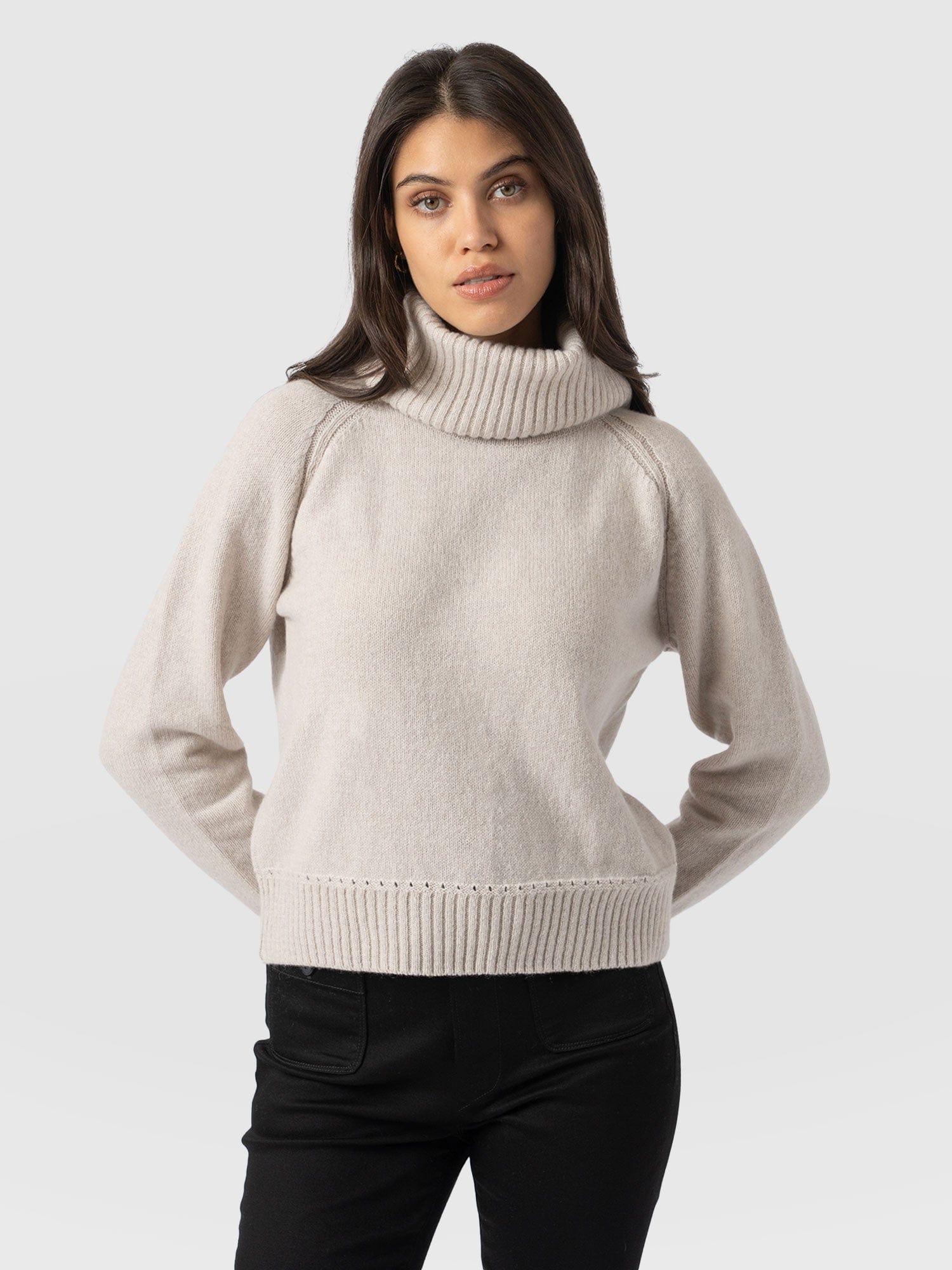 Oxford Cashmere Jumper - Cream - Women's Sweaters | Saint + Sofia® USA