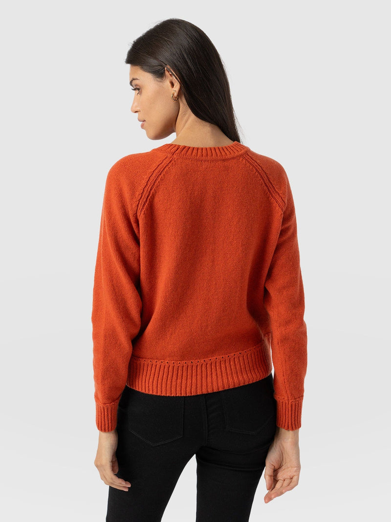 Oxford Cashmere Jumper - Orange - Women's Sweaters | Saint + Sofia® USA