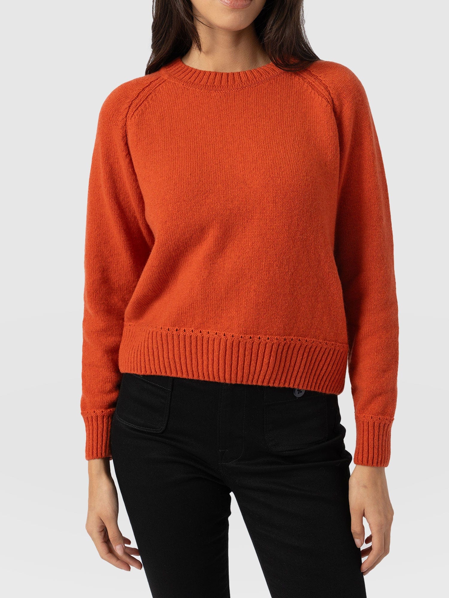 Oxford Cashmere Jumper - Orange - Women's Sweaters | Saint + Sofia® USA