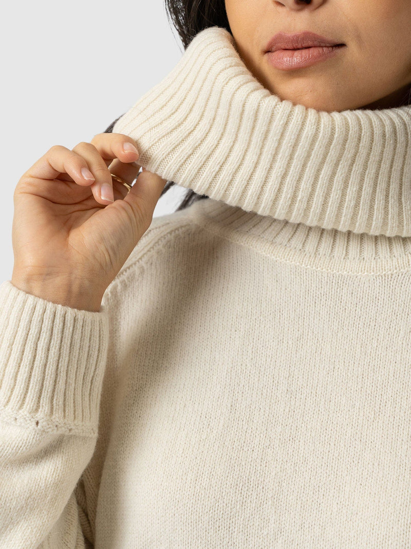 Oxford Cashmere Sweater - Cream - Women's Sweaters | Saint + Sofia® USA