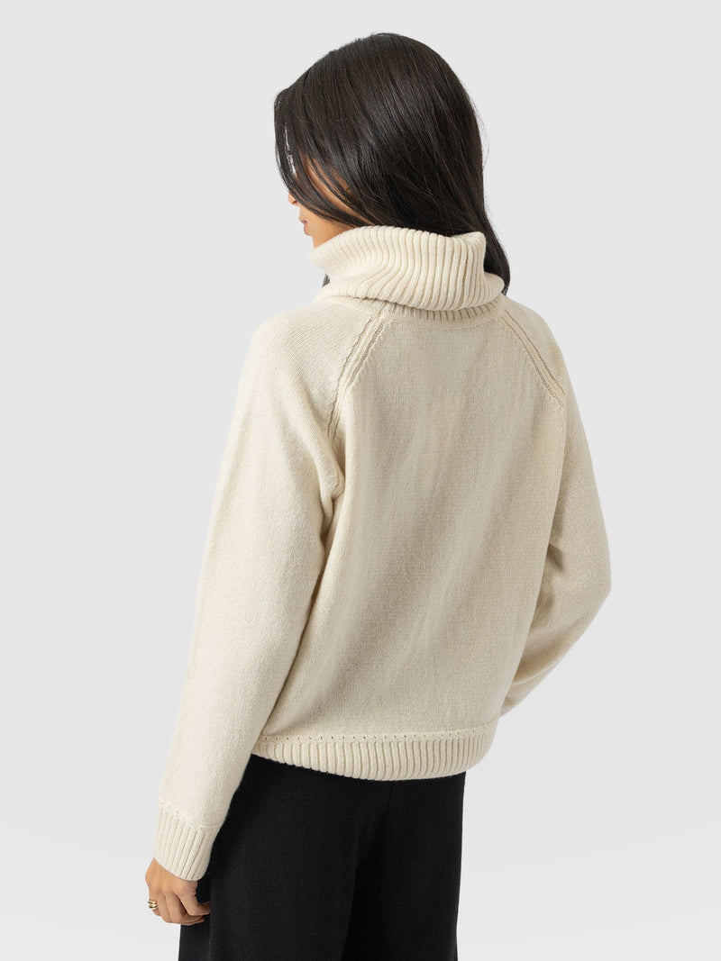 Oxford Cashmere Sweater - Cream - Women's Sweaters | Saint + Sofia® USA