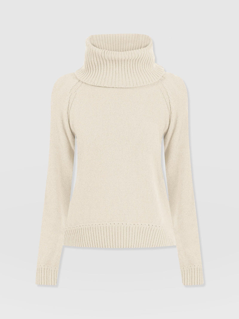 Oxford Cashmere Sweater - Cream - Women's Sweaters | Saint + Sofia® USA