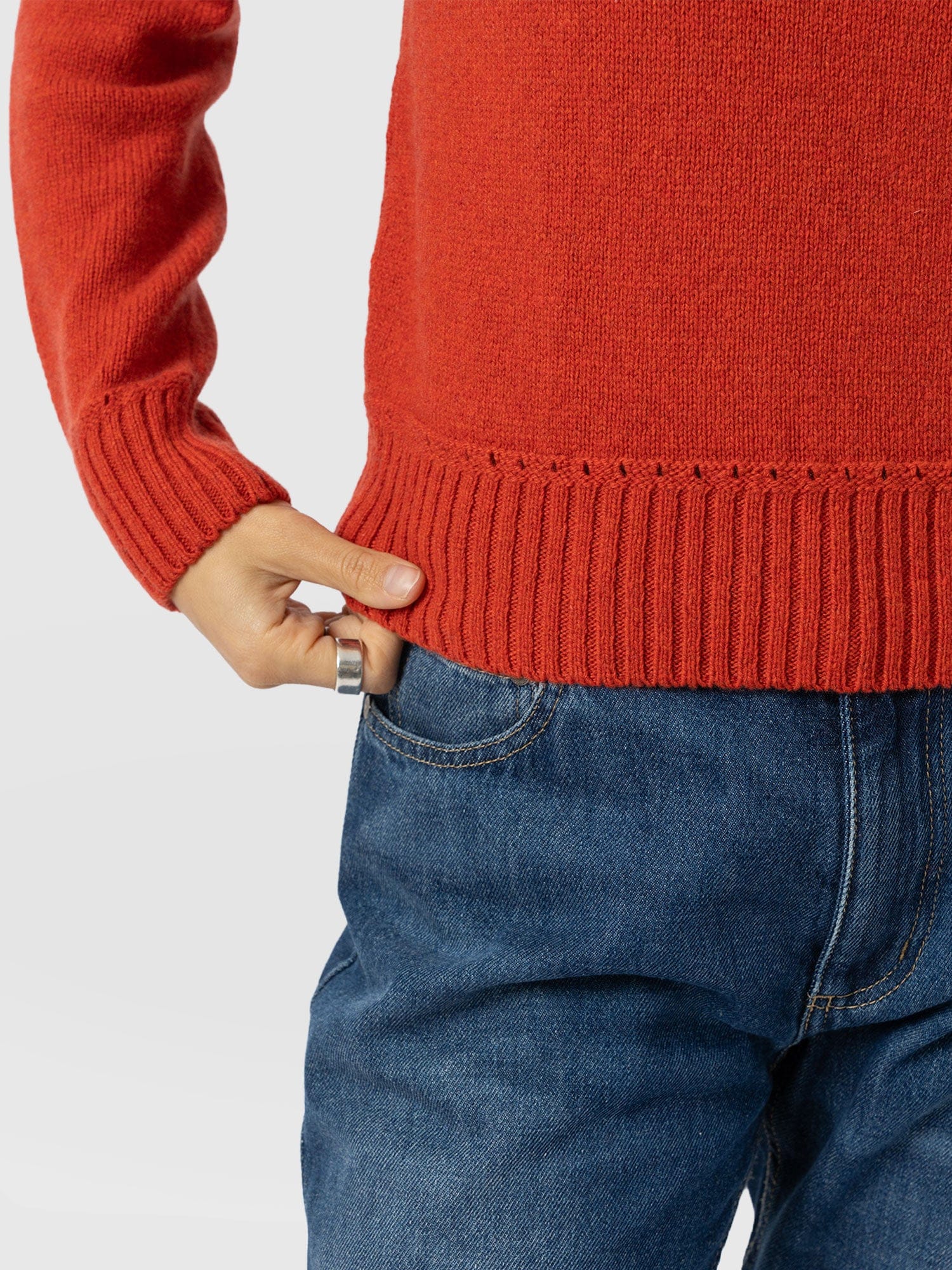 Oxford Cashmere Sweater - Orange - Women's Sweaters | Saint + Sofia® USA
