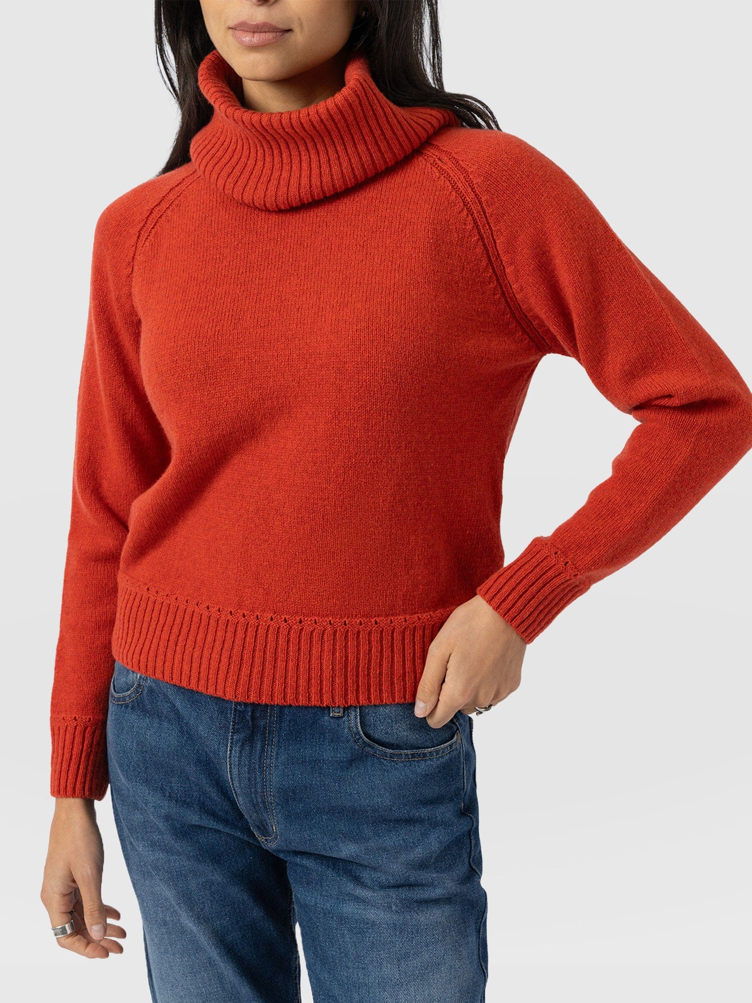 Oxford Cashmere Sweater - Orange - Women's Sweaters | Saint + Sofia® USA