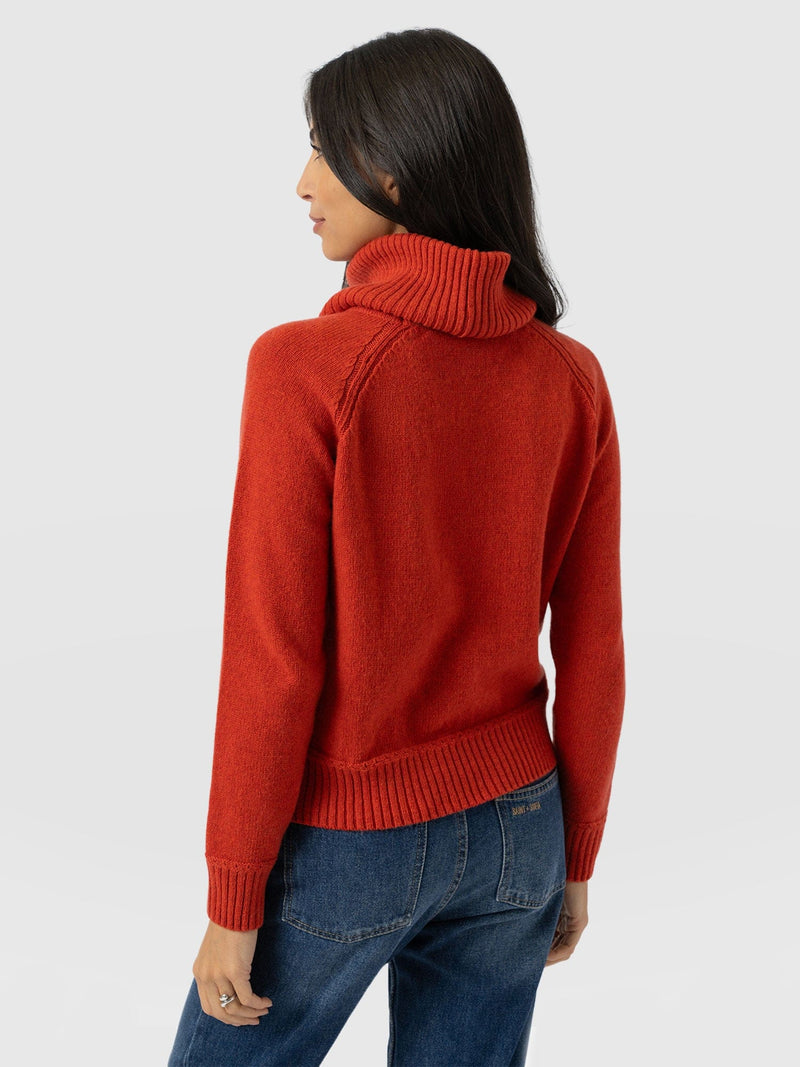 Oxford Cashmere Sweater - Orange - Women's Sweaters | Saint + Sofia® USA