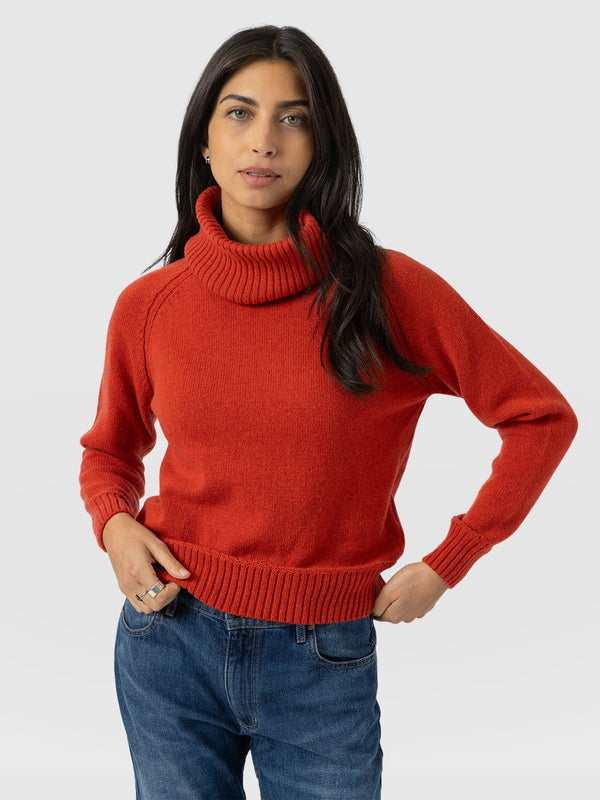 Oxford Cashmere Sweater - Orange - Women's Sweaters | Saint + Sofia® USA