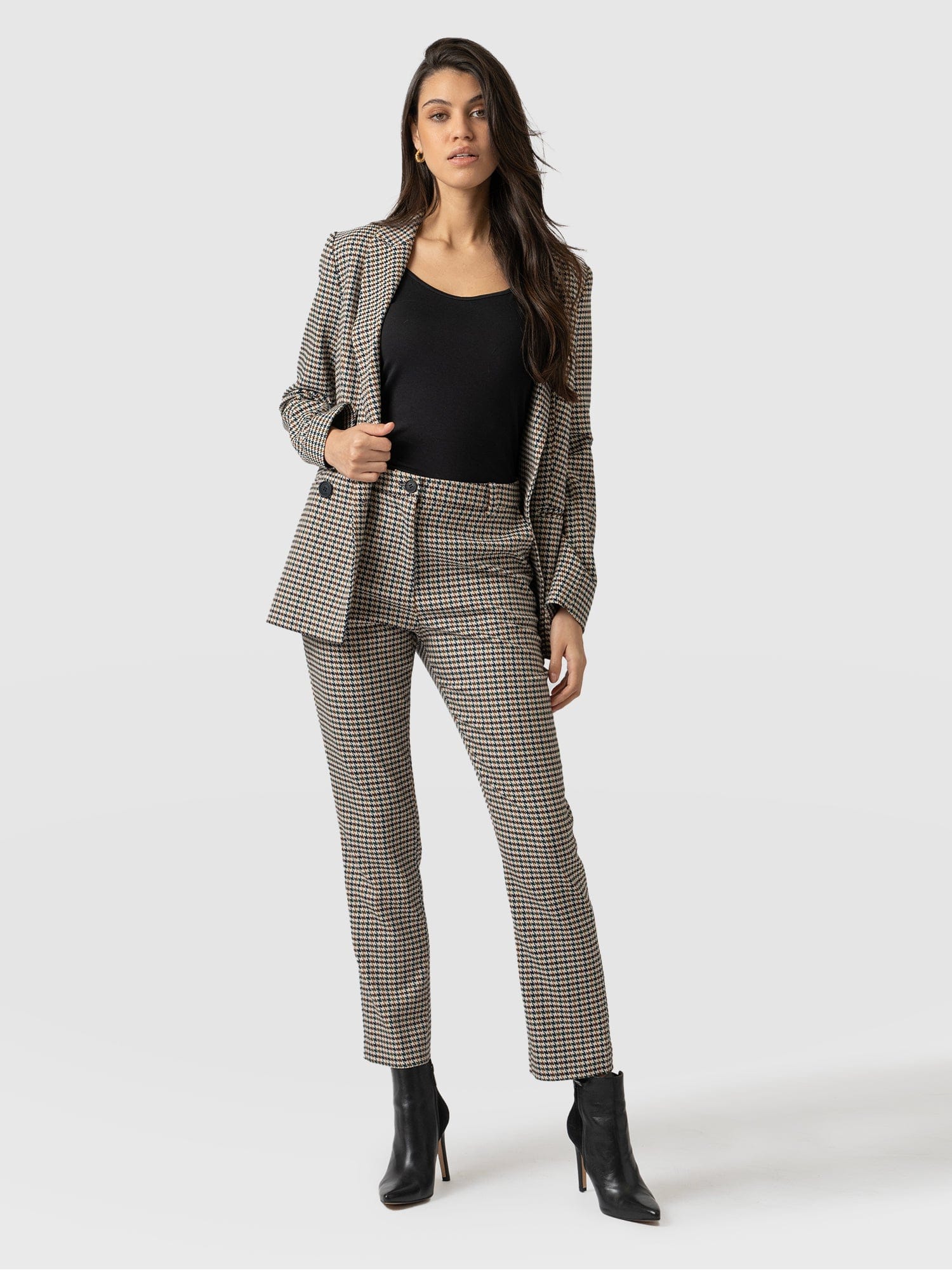 Lauren Ralph Lauren 100% Wool Houndstooth Trousers Womens Size 6 *Lined |  eBay