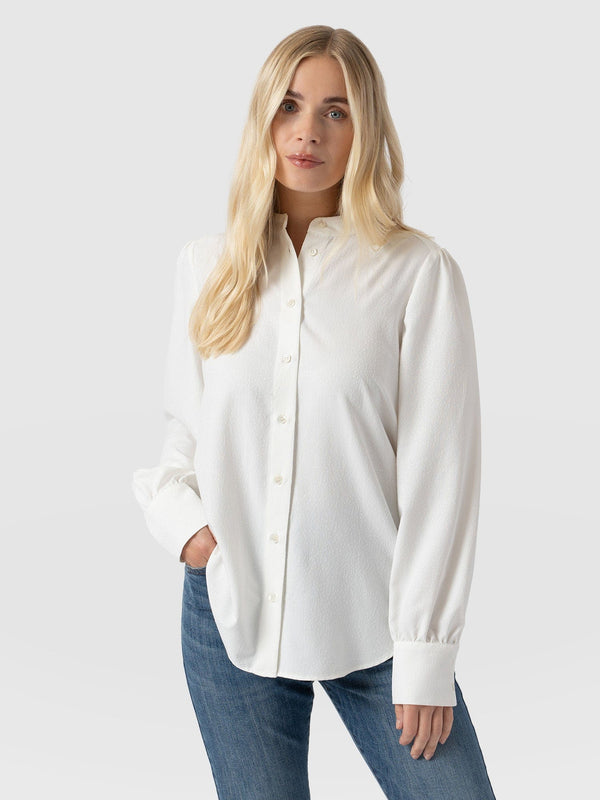 Paxton Pussybow Blouse Cream - Women's Blouses | Saint + Sofia® US