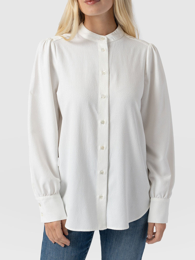 Paxton Pussybow Blouse Cream - Women's Blouses | Saint + Sofia® US