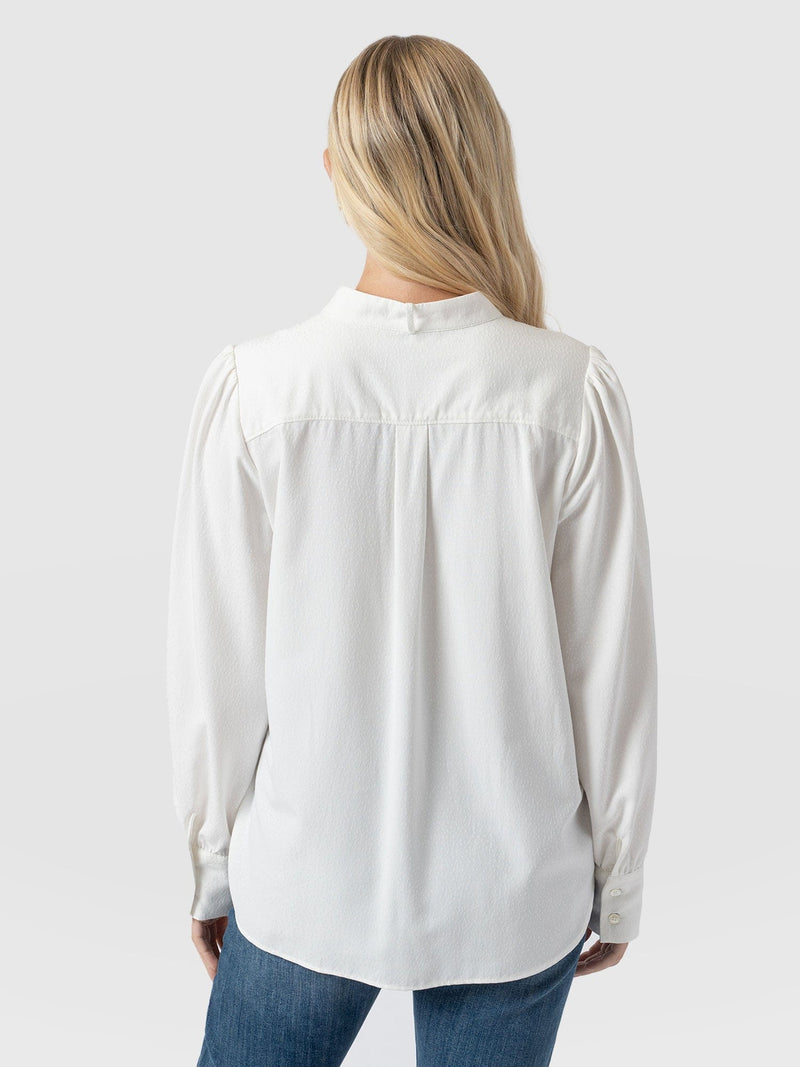 Paxton Pussybow Blouse Cream - Women's Blouses | Saint + Sofia® US