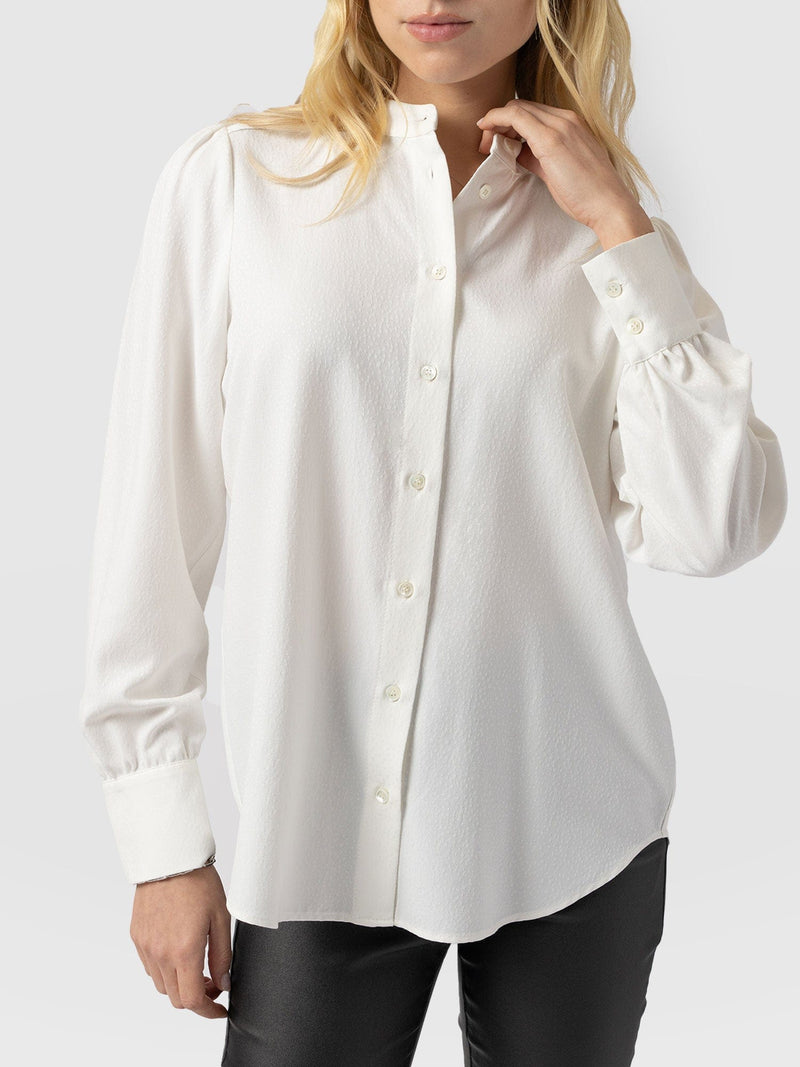 Paxton Pussybow Blouse Cream - Women's Blouses | Saint + Sofia® US