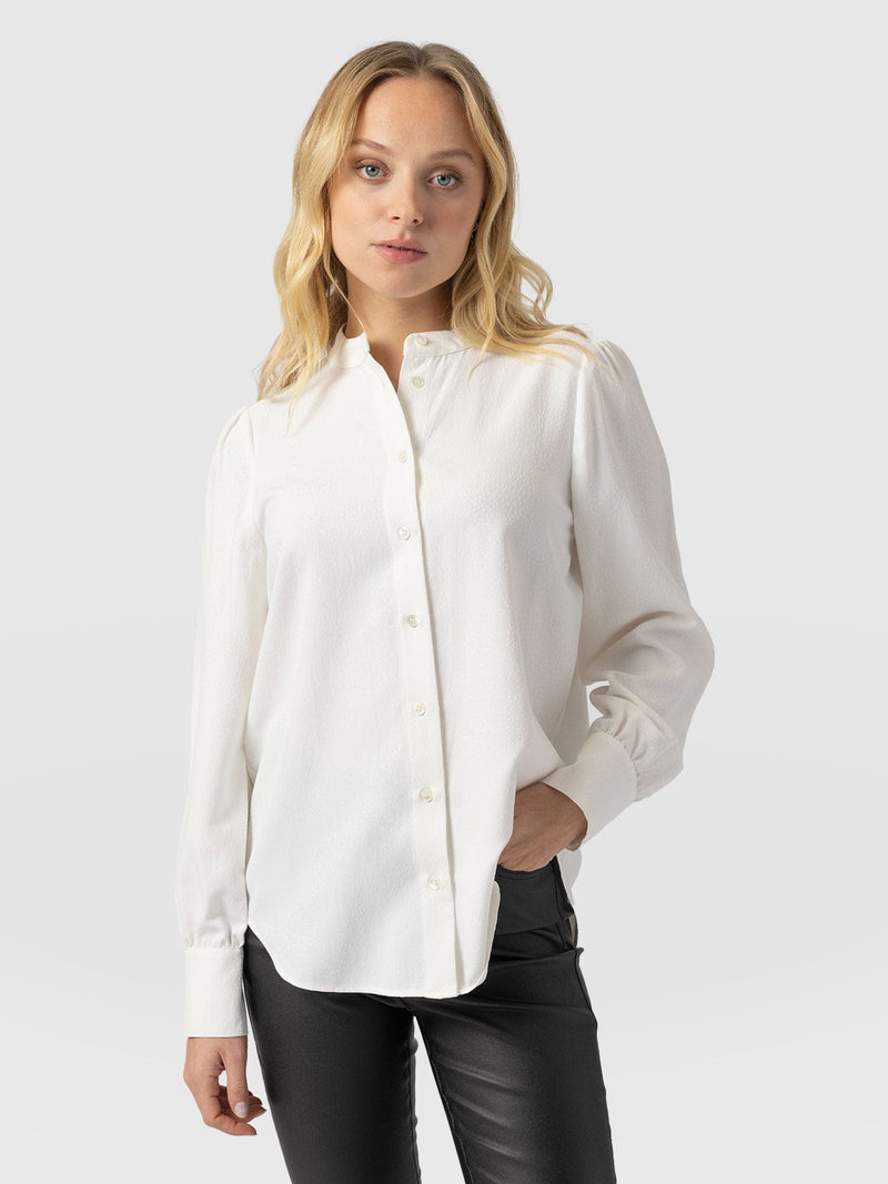 Paxton Pussybow Blouse Cream - Women's Blouses | Saint + Sofia® US