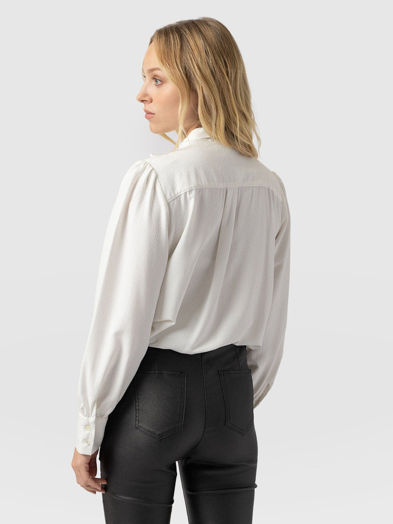 Paxton Pussybow Blouse Cream - Women's Blouses | Saint + Sofia® US