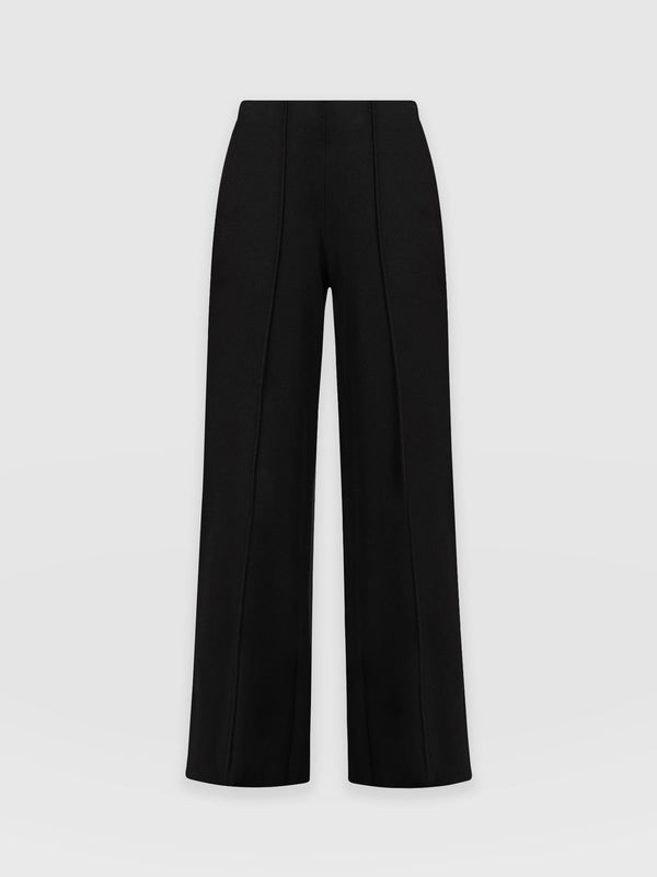 Pennie Wide Leg Pant Black  - Women's Trousers | Saint + Sofia® UK