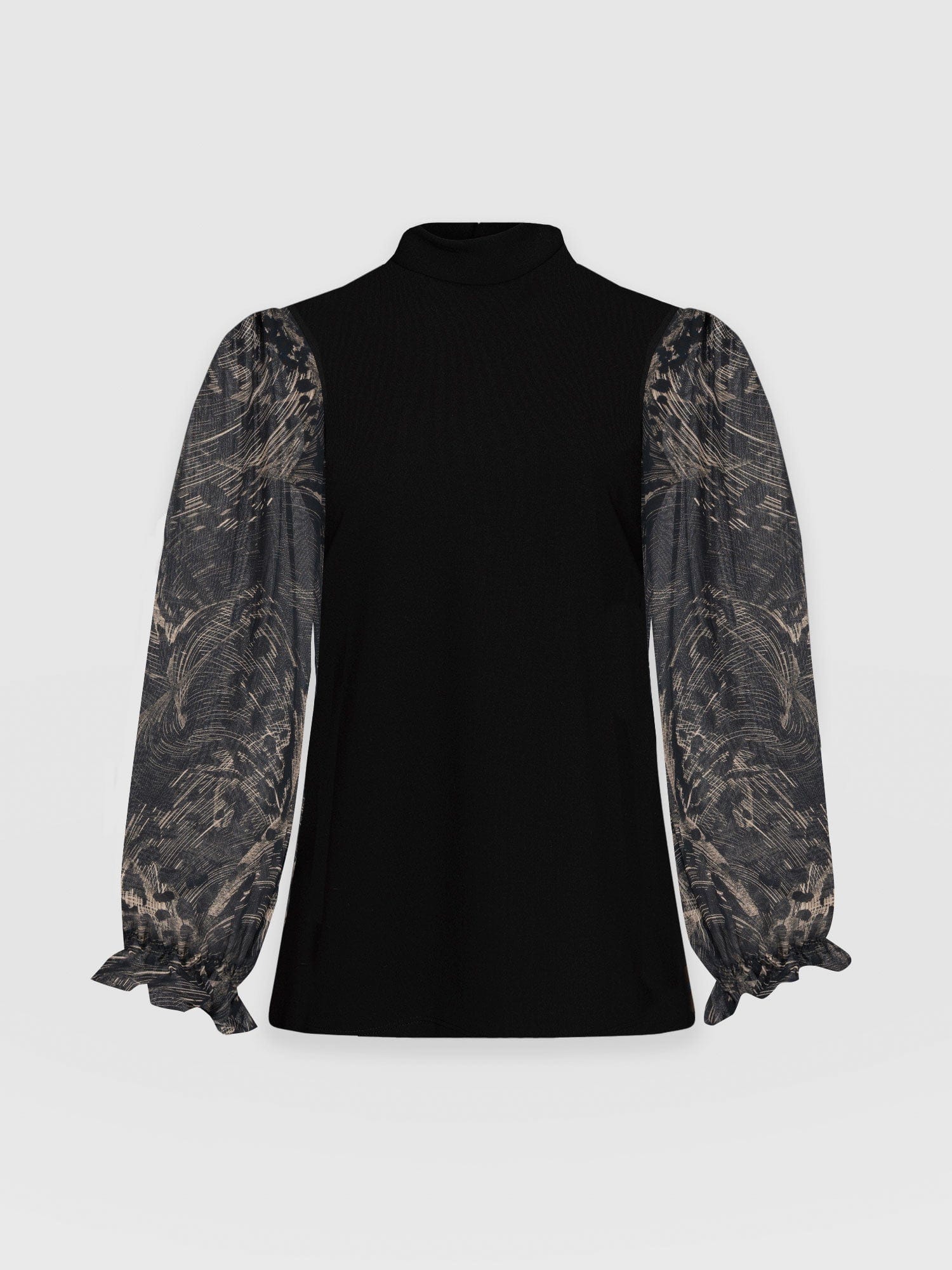 Penny Puff Sleeve Long Sleeve Spot Feather - Women's T-Shirts | Saint + Sofia® US