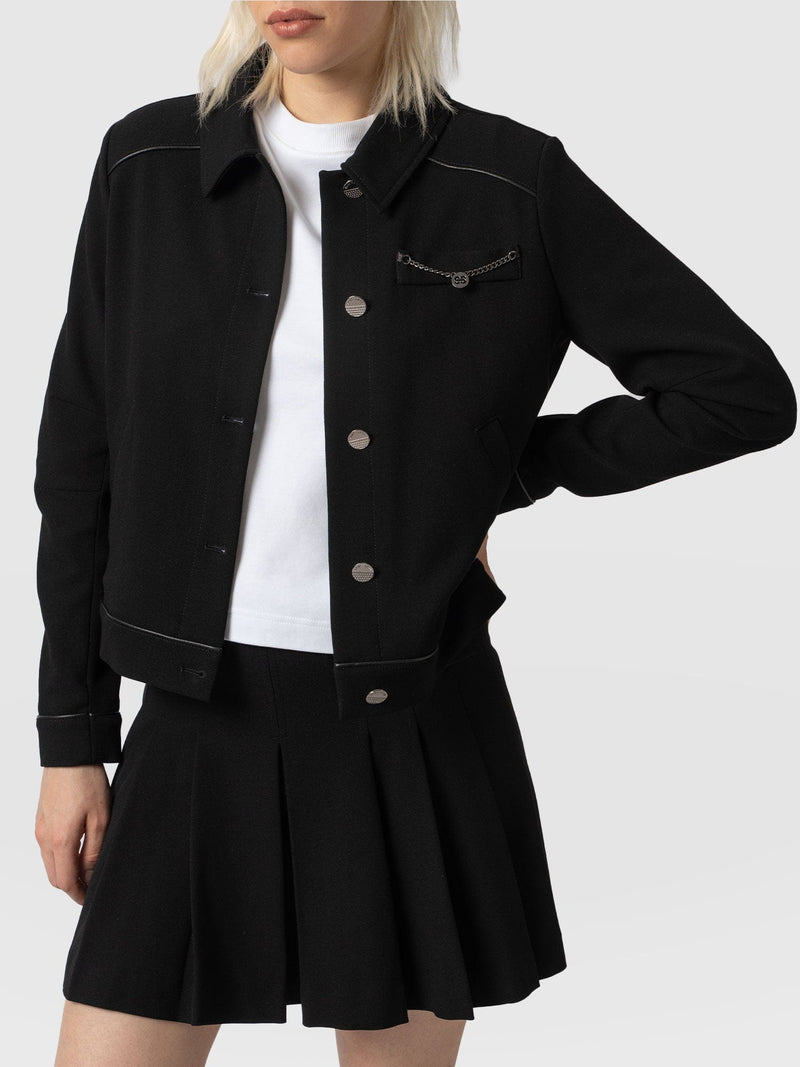 Petra Jacket Black - Women's Leather Jackets | Saint + Sofia® USA