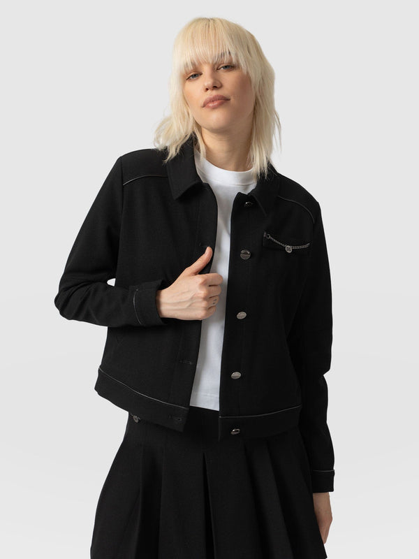 Petra Jacket Black - Women's Leather Jackets | Saint + Sofia® USA
