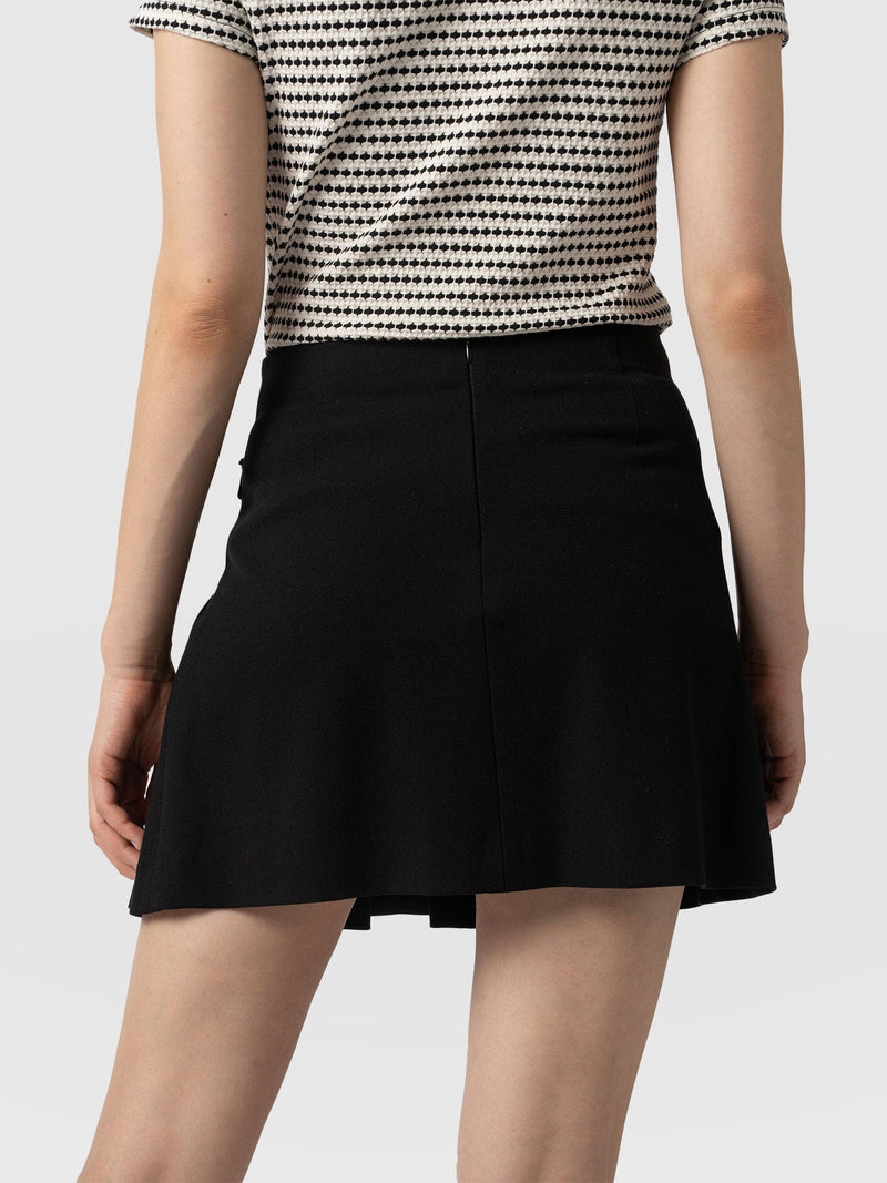 Petra Pleated Mini Skirt Black  - Women's Skirts | Saint + Sofia® USA