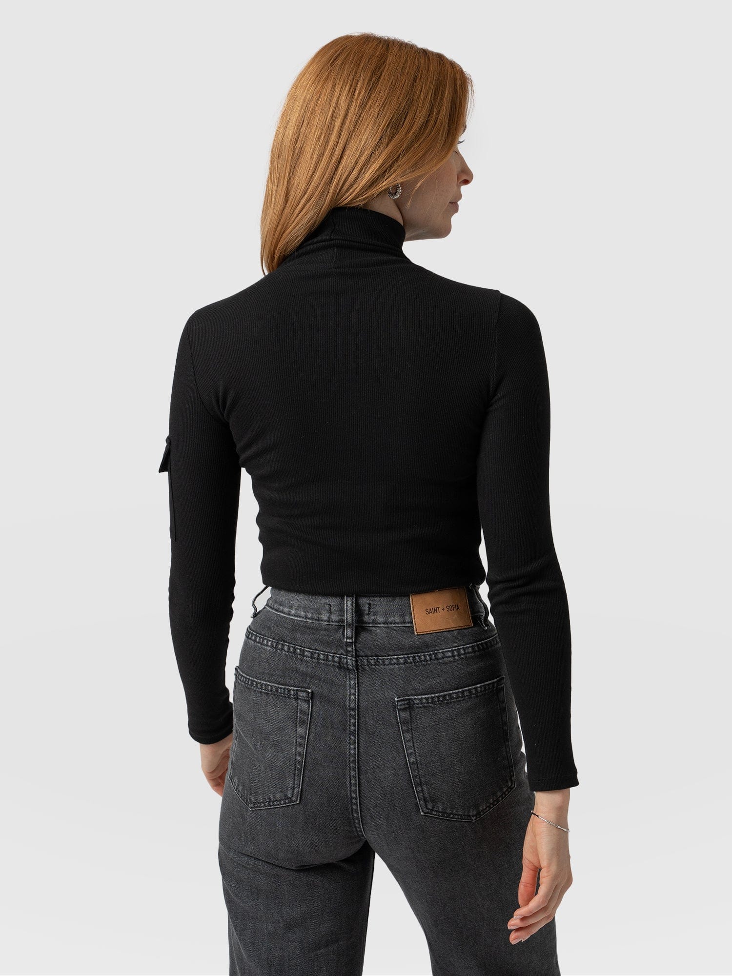 Pocket Turtle Neck Black - Women's Sweaters | Saint + Sofia® USA