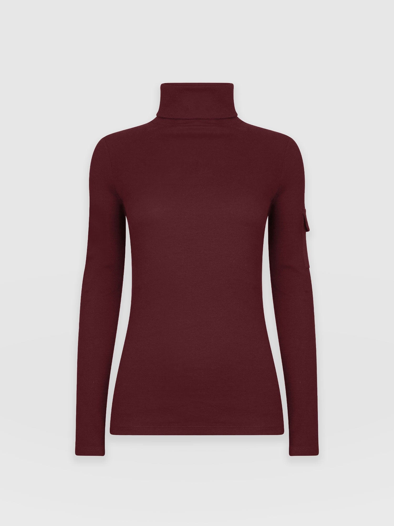 Pocket Turtle Neck Burgundy - Women's Sweaters | Saint + Sofia® USA