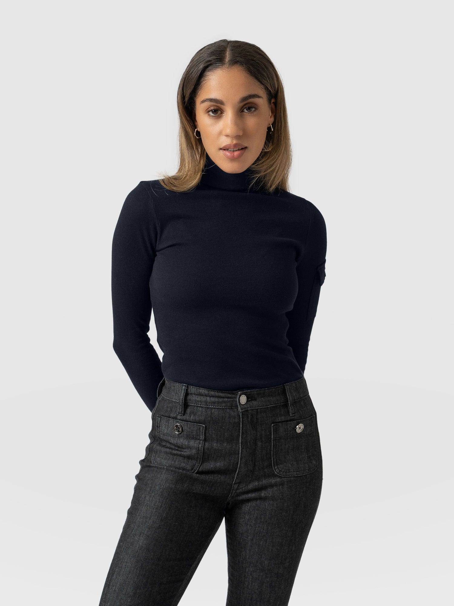 Pocket Turtle Neck Navy