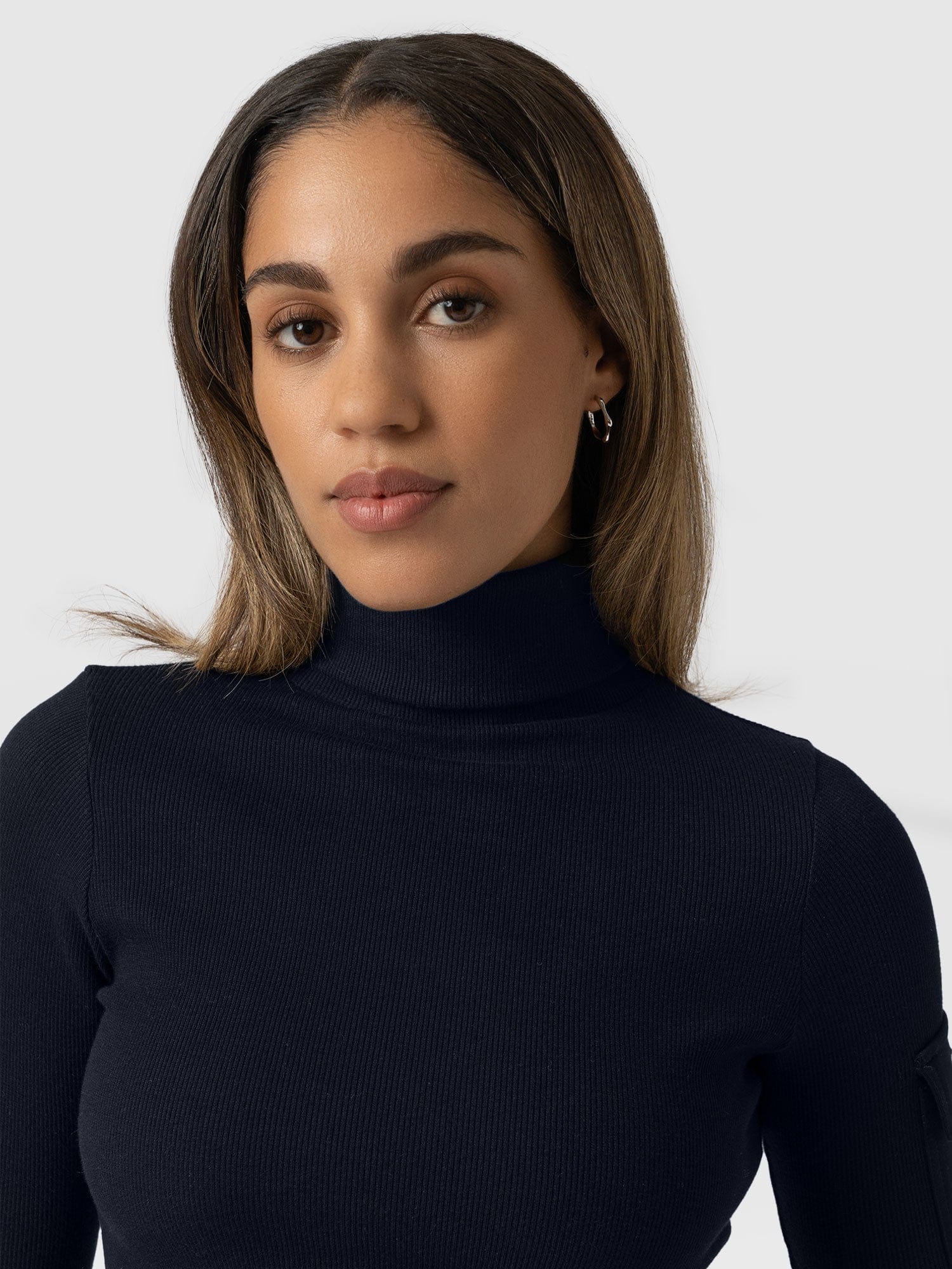 Pocket Turtle Neck Navy - Women's Sweaters | Saint + Sofia® USA