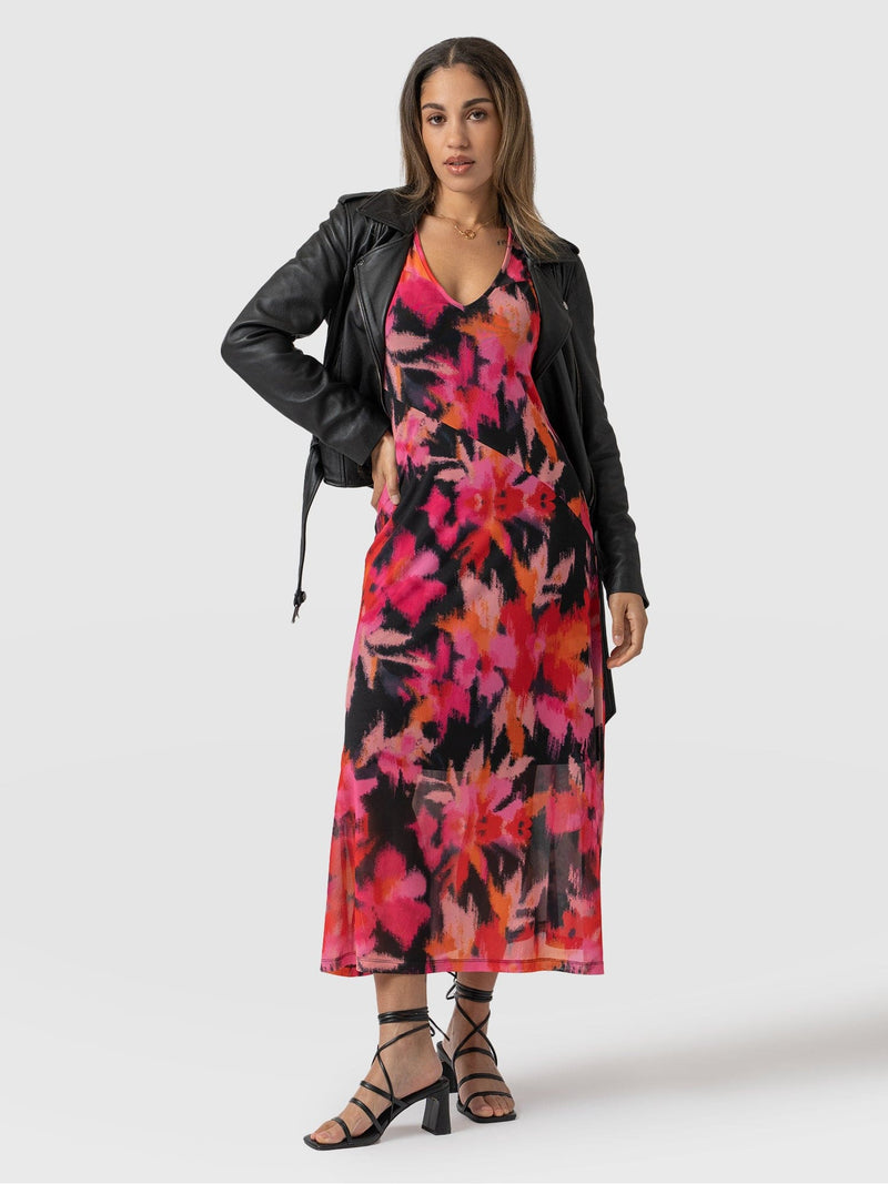 Poppy Mesh Dress Black Soft Focus - Women's Dresses | Saint + Sofia® USA