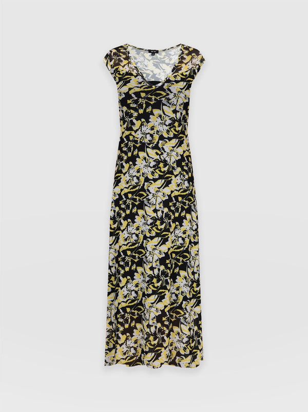 Poppy Mesh Dress Jardin Stencil - Women's Dresses | Saint + Sofia® UK
