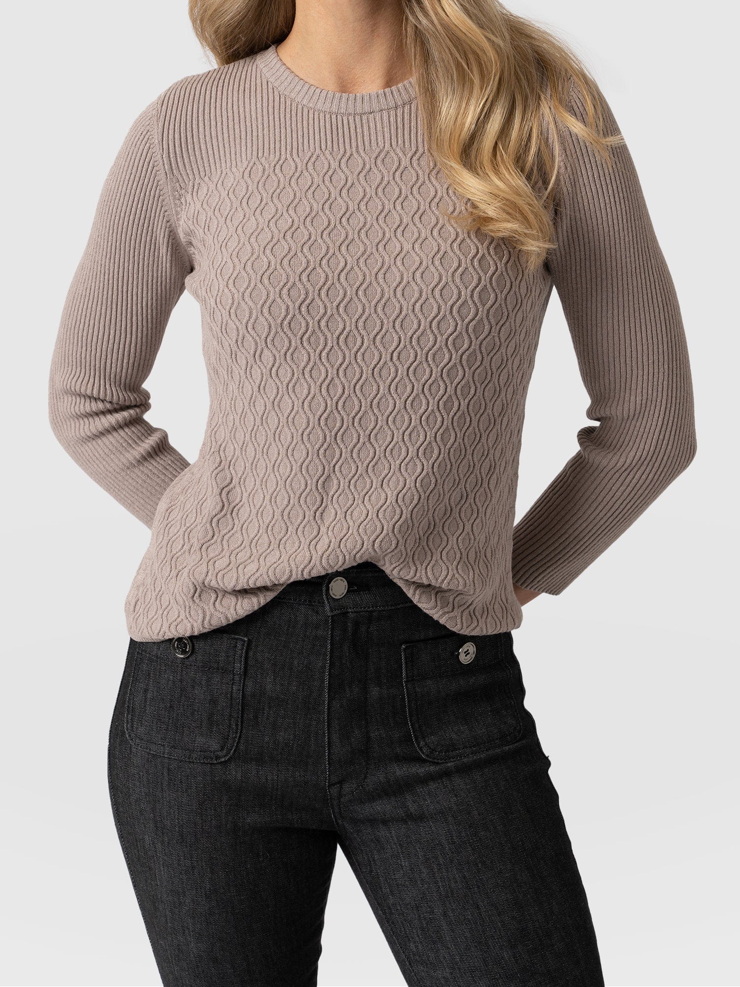 Primrose Knit Sweater Malt - Women's Vests | Saint + Sofia® UK